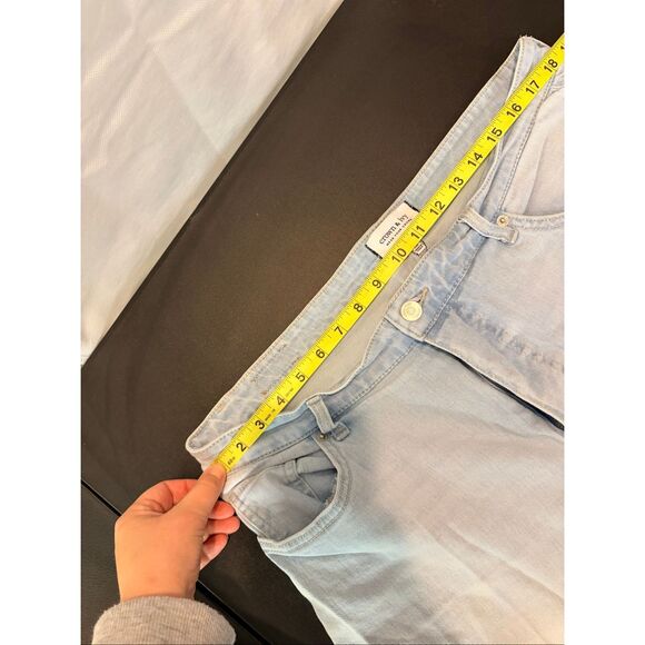 CROWN & IVY • Light Wash Cotton Spandex Blend High Waist Bootcut Denim Blue Jean - Picture 10 of 12